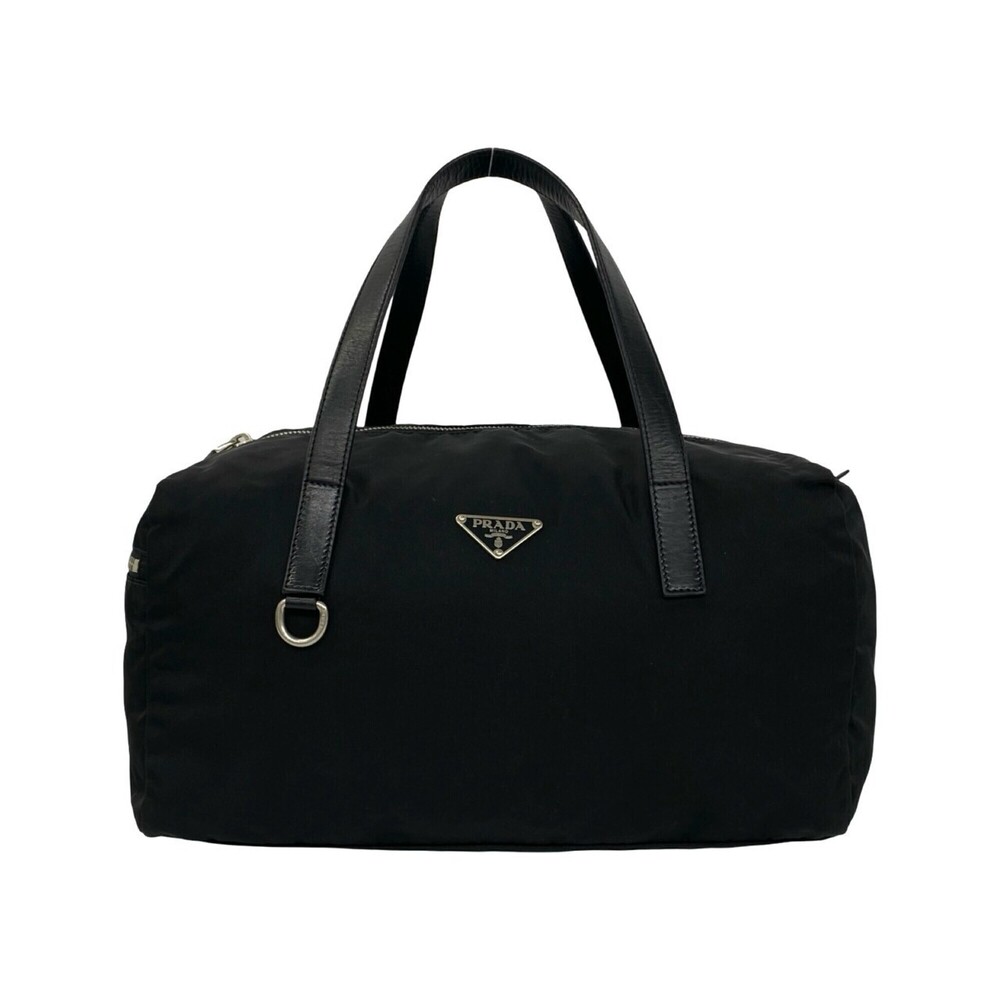 PRADA Prada Triangle Logo Plate Hardware Tessuto Pocono Nylon Leather Genuine...
